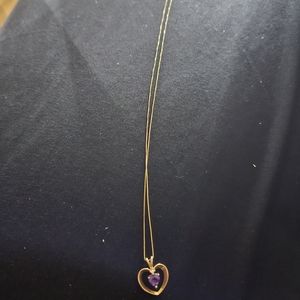 14k Solid Gold womens necklace with pendant